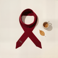BURGUNDY TRIANGLE MERINO SCARF