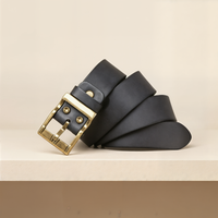 HERITAGE BRASS PRONG LEATHER BELT