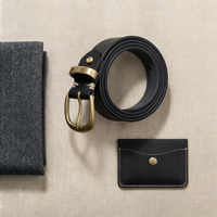FULL-GRAIN PIN-BUCKLE LEATHER BELT