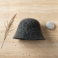 FELTED WOOL SCULPTED BUCKET HAT