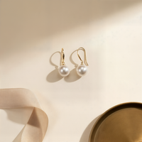 AKOYA PEARL DROP GOLD EARRINGS