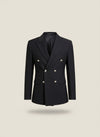DOUBLE-BREASTED PEAK LAPEL BLAZER