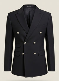 DOUBLE-BREASTED PEAK LAPEL BLAZER