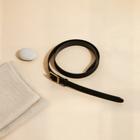 WRAPPED SUEDE BELT BRASS BUCKLE