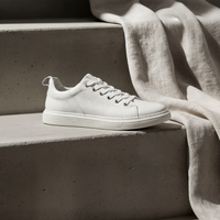PEBBLED LEATHER COURT SNEAKER