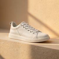 PEBBLED LEATHER COURT SNEAKER