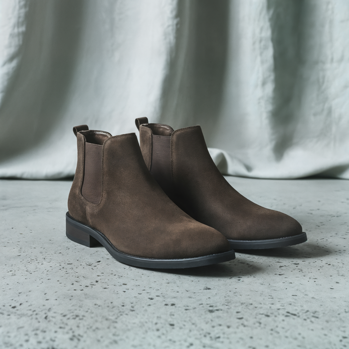 BROWN SUEDE CHELSEA BOOT