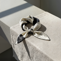 INK FLORAL SILK SQUARE