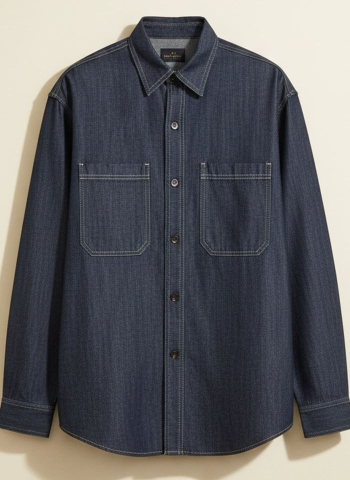 INDIGO WORKWEAR OVERSHIRT JACKET