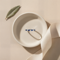 SAPPHIRE HALF ETERNITY STACKING BAND