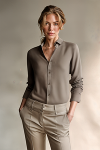 BRUSHED WOOL TWILL SHIRT