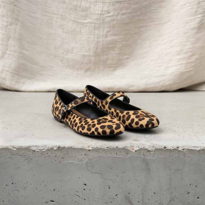 LEOPARD CALF HAIR MARY JANE