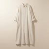 LONG LINEN SHIRT DRESS
