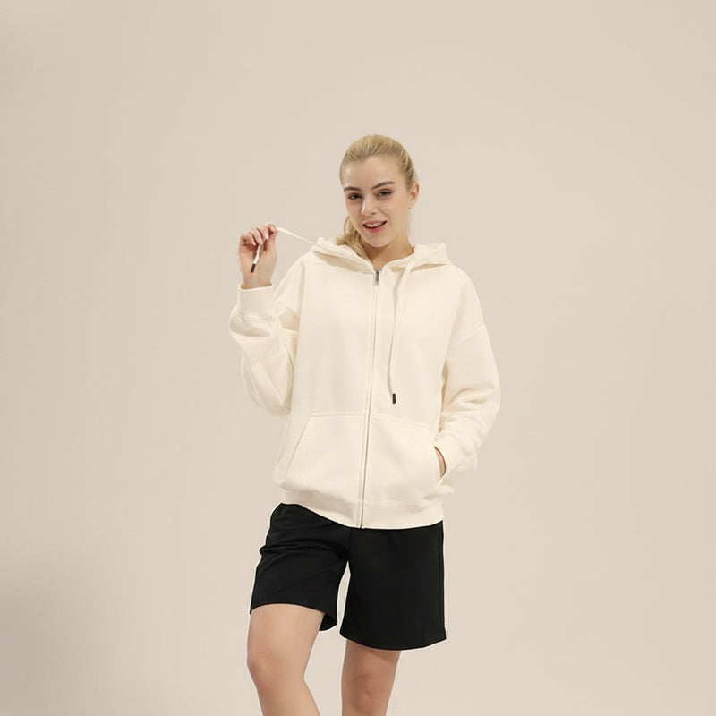 MID-WEIGHT CVC ZIP HOODIE
