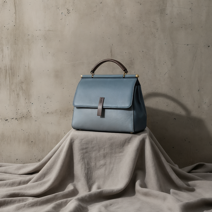 STRUCTURED TOP-HANDLE LEATHER SATCHEL