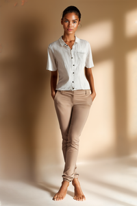 IVORY LINEN CAMP SHIRT