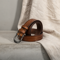 FULL-GRAIN LEATHER PIN BELT