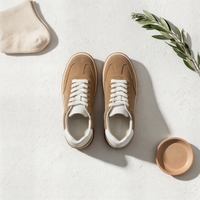 CAMEL SUEDE COURT TRAINER