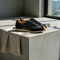 WASHED LEATHER RETRO RUNNER