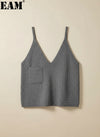 OVERSIZED V-NECK KNIT VEST