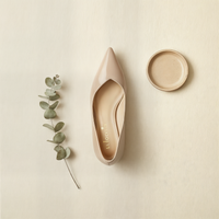 BLUSH POINTED KITTEN HEEL PUMP