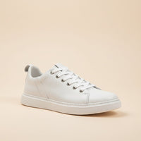 PEBBLED LEATHER COURT SNEAKER