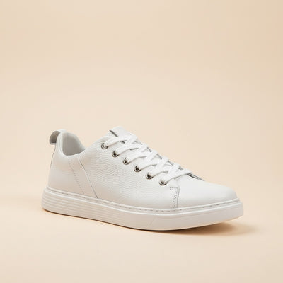 PEBBLED LEATHER COURT SNEAKER
