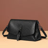 PEBBLED LEATHER FLAP CROSSBODY
