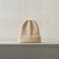 IVORY CASHMERE CUFFED BEANIE