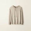 OATMEAL HOODED KNIT HENLEY