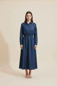 INDIGO DENIM UTILITY SHIRTDRESS