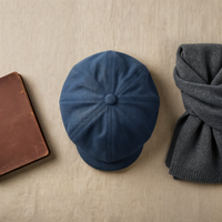 EIGHT-PANEL WASHED LINEN CAP