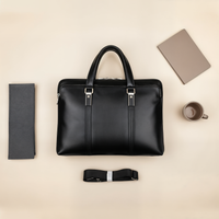 STRUCTURED LEATHER EXECUTIVE BRIEFCASE
