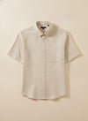 LINEN BLEND CAMP SHIRT