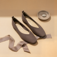 HAVANA SQUARE-TOE SUEDE FLAT