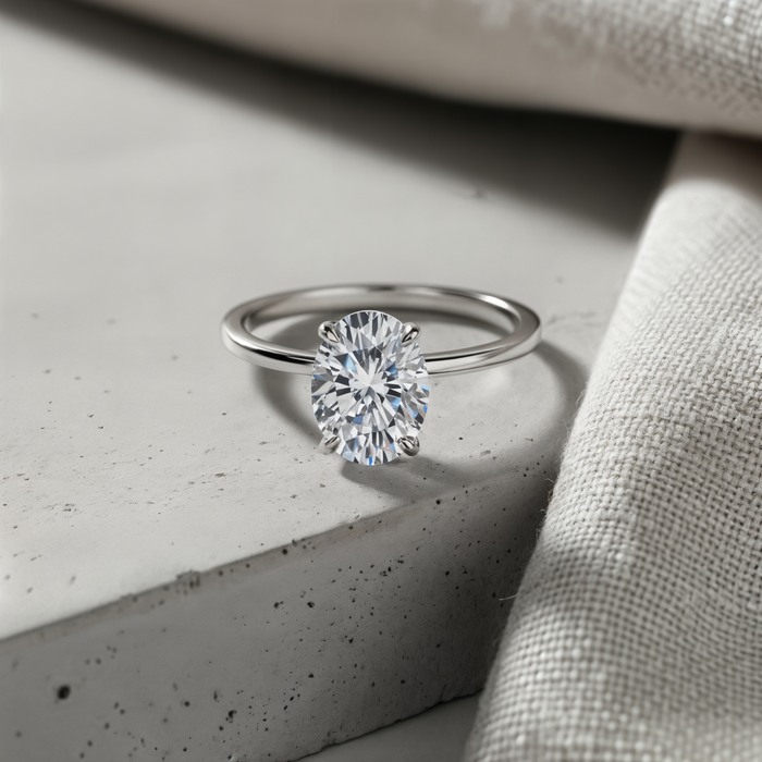 OVAL SOLITAIRE MOISSANITE RING