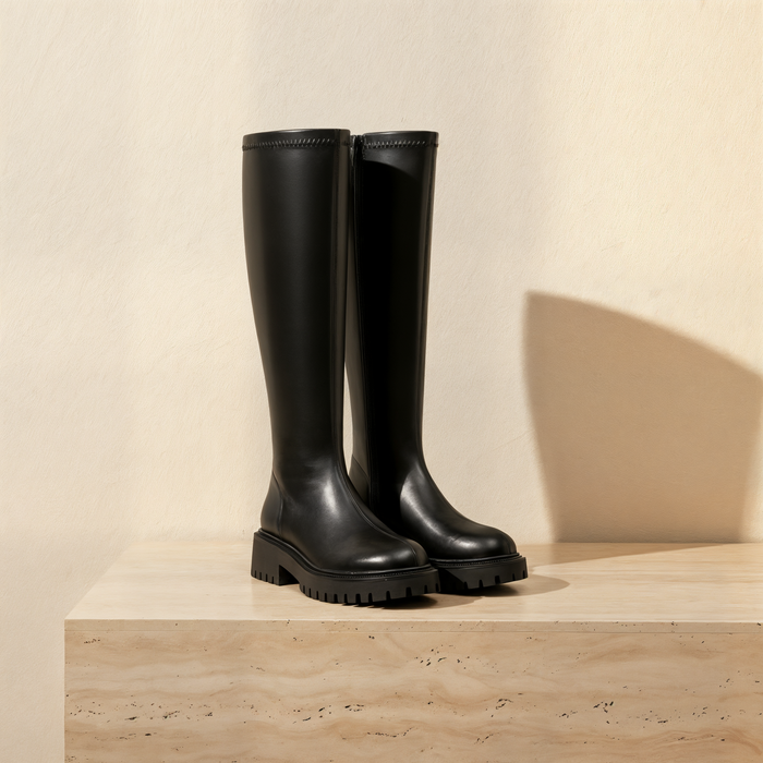 OBSIDIAN LUG KNEE BOOT