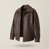 CHOCOLATE OVERSIZED BOMBER JACKET