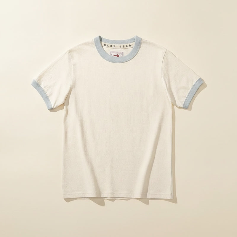 IVORY RINGER CREW TEE