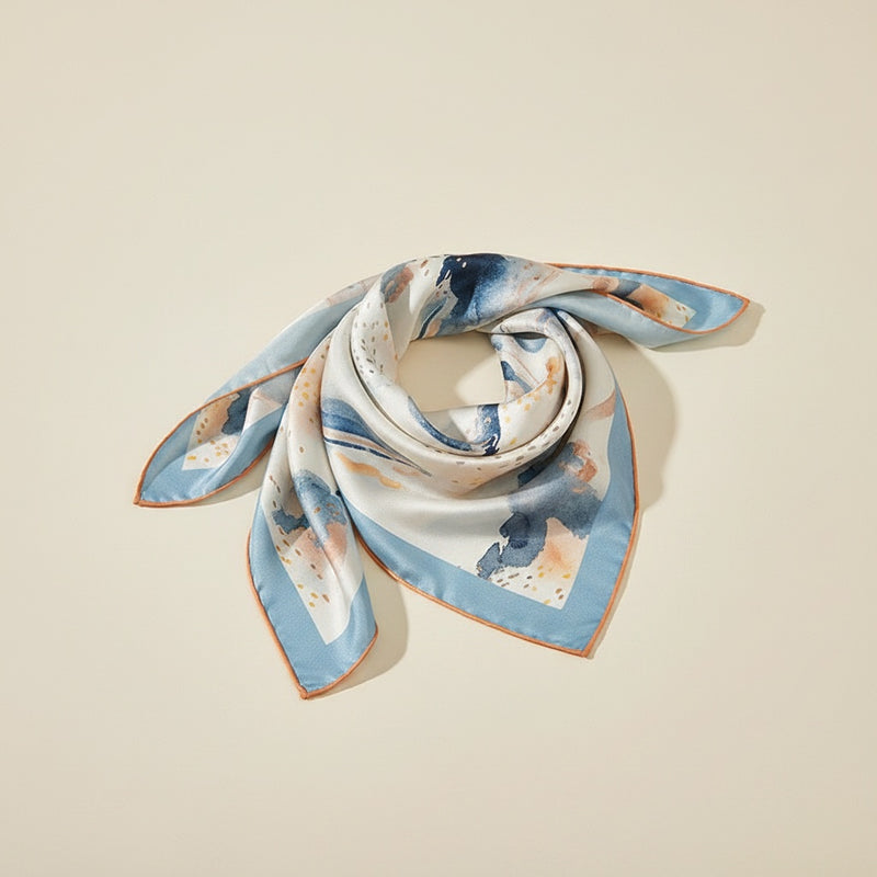 WATERCOLOUR MULBERRY SILK SQUARE