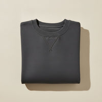 HEAVYWEIGHT CHARCOAL COTTON CREWNECK SWEATSHIRT