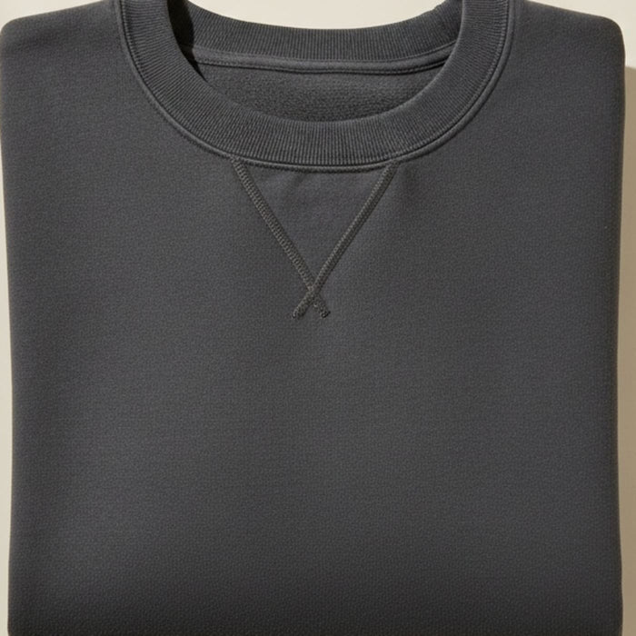 HEAVYWEIGHT CHARCOAL COTTON CREWNECK SWEATSHIRT