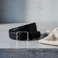 POLISHED PRONG LEATHER BELT