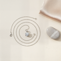 SIX-PRONG SOLITAIRE PENDANT NECKLACE