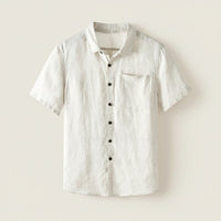 IVORY LINEN CAMP SHIRT