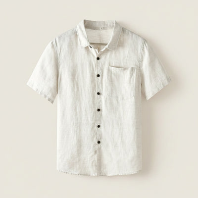 IVORY LINEN CAMP SHIRT