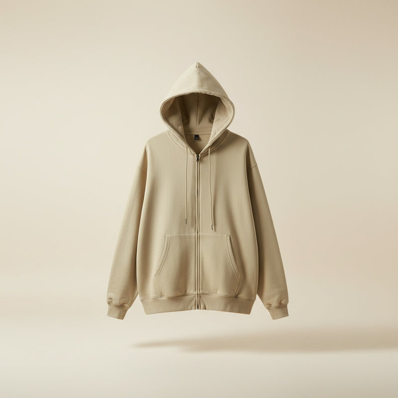 HEAVYWEIGHT COTTON ZIP HOODIE