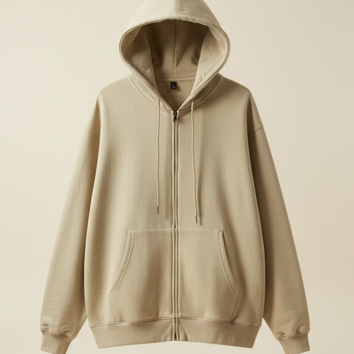 HEAVYWEIGHT COTTON ZIP HOODIE