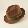 CAMEL FELT FEDORA WITH OLIVE BAND