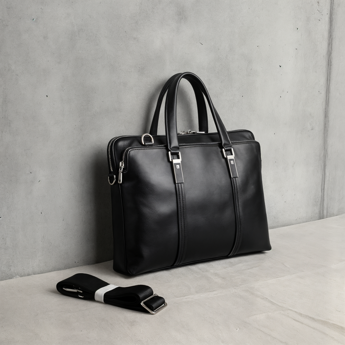 STRUCTURED LEATHER EXECUTIVE BRIEFCASE